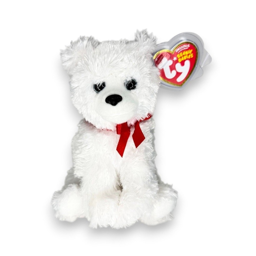 Icebox the Dog | Snowy Holiday Pup | Mint Heart Tag TY Beanie Baby